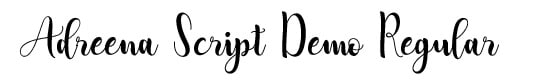 Adreena Script Demo Regular Calligraphy Logo Service For India