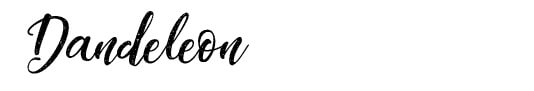 Dandeleon Calligraphy Logo For Sale