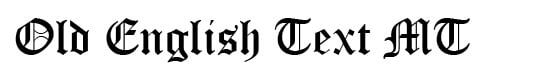 Old English Text MT Latest Ornament Logo Company UK