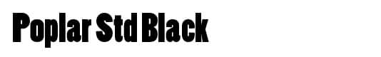Poplar Std Black Fonts Style