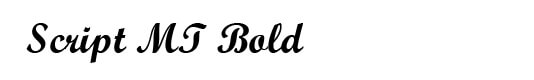Script MT Bold Fonts