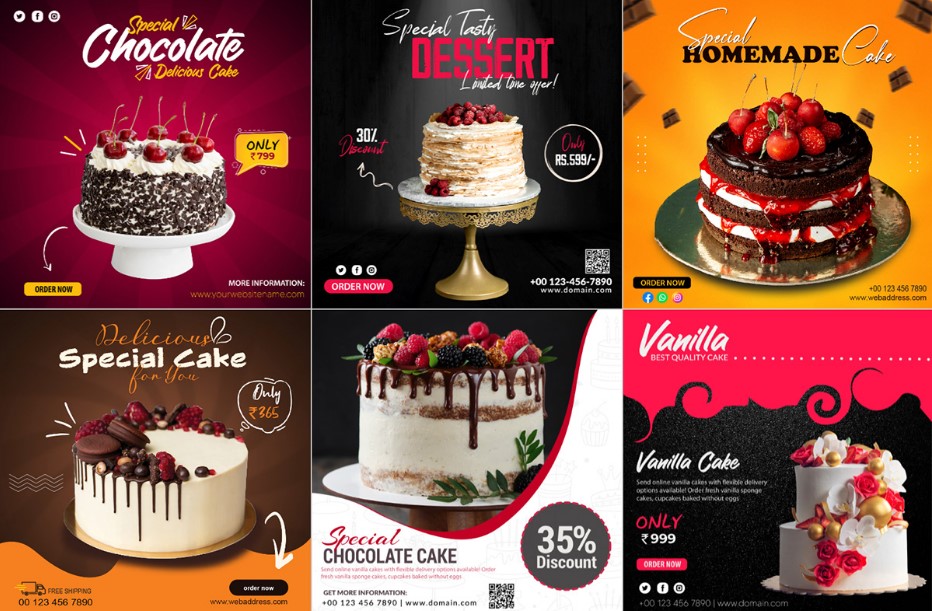 Bakery Cake Banner Design Ideas for Social Media Post