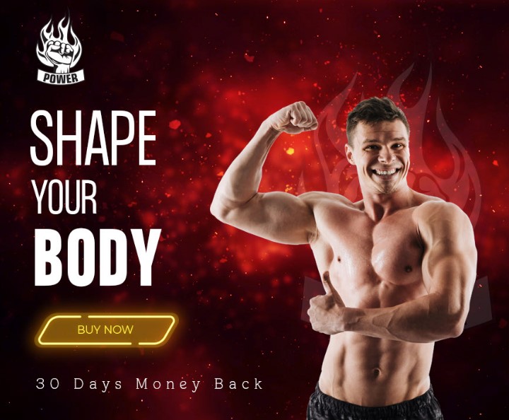 Gym Fitness Banner Design Concept for Promotional Activity