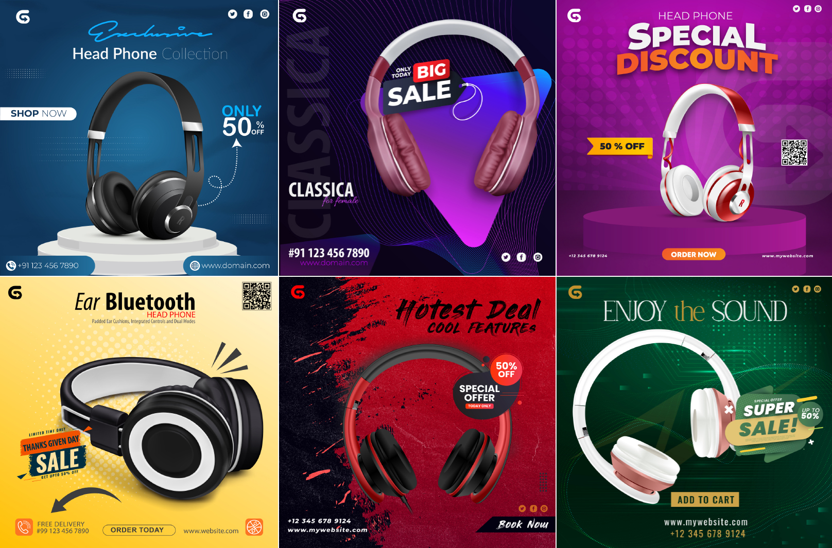 Headphone Brand Ads Design Headphone Brand Ads Design